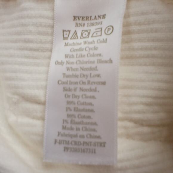 Everlane SZ 2 The Corduroy Straight Leg Ankle Crop Trouser Pants Sandstone - Picture 6 of 6